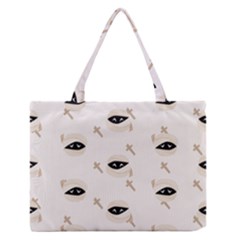 Halloween Mummies Seamless Repeat Pattern Zipper Medium Tote Bag by KentuckyClothing