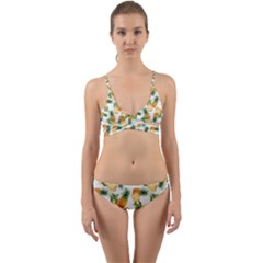 Tropical Pineapples Wrap Around Bikini Set by goljakoff