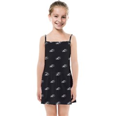 Formula One Black And White Graphic Pattern Kids  Summer Sun Dress by dflcprintsclothing