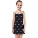 Formula One Black And White Graphic Pattern Kids  Summer Sun Dress View1