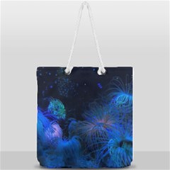 Photo D aquarium Full Print Rope Handle Tote (large) by kcreatif