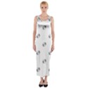 American Football Ball Motif Print Pattern Fitted Maxi Dress View1