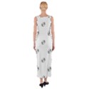 American Football Ball Motif Print Pattern Fitted Maxi Dress View2