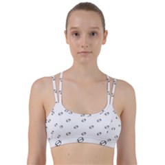 American Football Ball Motif Print Pattern Line Them Up Sports Bra by dflcprintsclothing