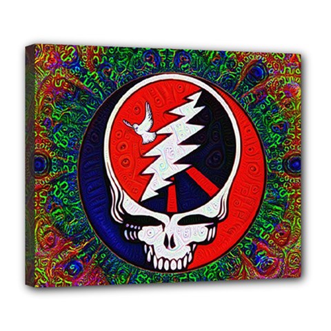 Grateful Dead - Deluxe Canvas 24  X 20  (stretched) by Sapixe