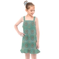 Beautiful Flowers Of Wood In The Starry Night Kids  Overall Dress by pepitasart