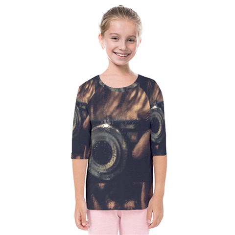 Creative Undercover Selfie Kids  Quarter Sleeve Raglan Tee by dflcprintsclothing