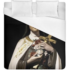 Virgin Mary Sculpture Dark Scene Duvet Cover (king Size) by dflcprintsclothing