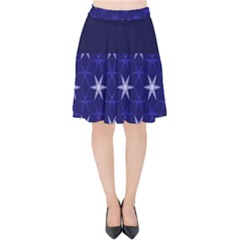 Bluestars Velvet High Waist Skirt by Sparkle