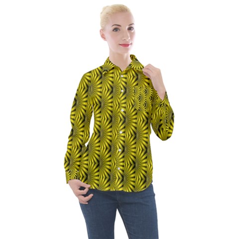 Digital Illusion Women s Long Sleeve Pocket Shirt by Sparkle