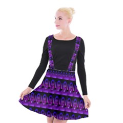 Violet Retro Suspender Skater Skirt by Sparkle