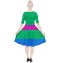 Polysexual Pride Flag LGBTQ Quarter Sleeve A-Line Dress View2