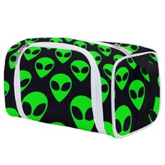 We Are Watching You! Aliens Pattern, Ufo, Faces Toiletries Pouch by Casemiro