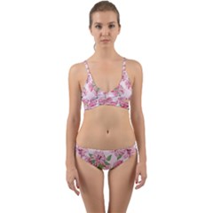 Rose Flowers Wrap Around Bikini Set by goljakoff