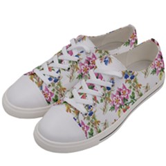 Garden Flowers Pattern Women s Low Top Canvas Sneakers by goljakoff