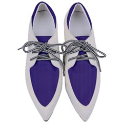 Berry Blue & White - Pointed Oxford Shoes by FashionLane