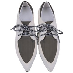 Beluga Grey & White - Pointed Oxford Shoes by FashionLane