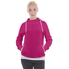 Peacock Pink & White - Women s Hooded Pullover by FashionLane