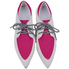 Peacock Pink & White - Pointed Oxford Shoes by FashionLane