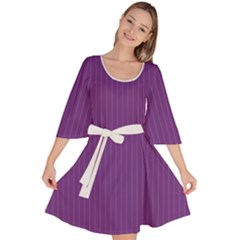 Eminence Purple & White - Velour Kimono Dress by FashionLane