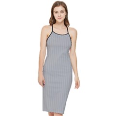 Chalice Silver Grey & Black - Bodycon Cross Back Summer Dress by FashionLane