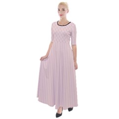 Soft Bubblegum Pink & Black - Half Sleeves Maxi Dress by FashionLane