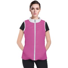 Smitten Pink & White - Women s Puffer Vest by FashionLane