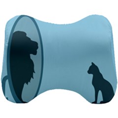 Cat Mirror Lion Head Support Cushion by HermanTelo