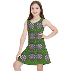 Star Over The Healthy Sacred Nature Ornate And Green Kids  Lightweight Sleeveless Dress by pepitasart