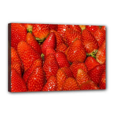 Colorful Strawberries At Market Display 1 Canvas 18  X 12  (stretched) by dflcprintsclothing