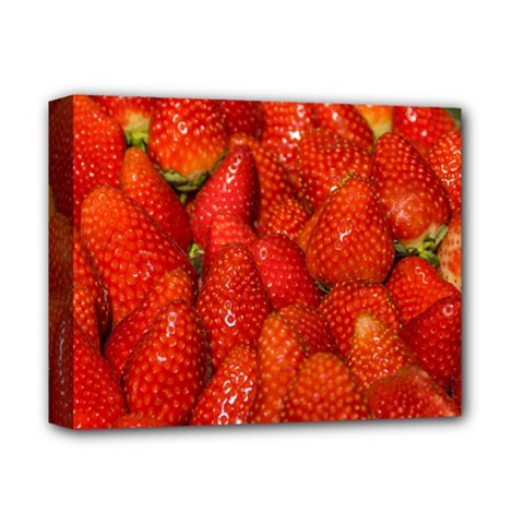 Colorful Strawberries At Market Display 1 Deluxe Canvas 14  X 11  (stretched) by dflcprintsclothing