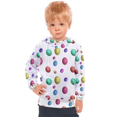 Egg Easter Texture Colorful Kids  Hooded Pullover by HermanTelo