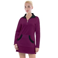 Boysenberry Purple - Women s Long Sleeve Casual Dress by FashionLane