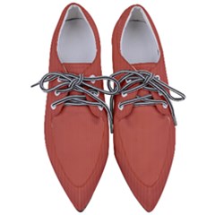 Blush Red - Pointed Oxford Shoes by FashionLane