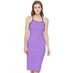 Floral Purple - Bodycon Cross Back Summer Dress by FashionLane