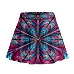 Fractal Flower Mini Flare Skirt by Sparkle