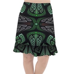 Fractal Illusion Fishtail Chiffon Skirt by Sparkle