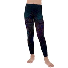 Fractal Leafs Kids  Lightweight Velour Leggings by Sparkle