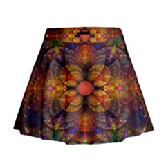 Fractal Flower Mini Flare Skirt by Sparkle