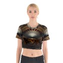 Fractal Illusion Cotton Crop Top View1