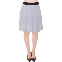 Cloudy Grey - Velvet High Waist Skirt by FashionLane