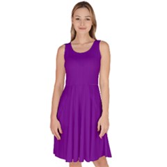 Violet Purple - Knee Length Skater Dress With Pockets by FashionLane