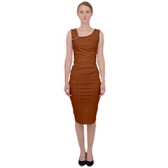 Burnt Orange - Sleeveless Pencil Dress by FashionLane