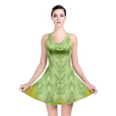 Landscape In A Green Structural Habitat Ornate Reversible Skater Dress by pepitasart