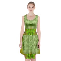 Landscape In A Green Structural Habitat Ornate Racerback Midi Dress by pepitasart