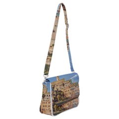 Old Jaffa Cityscape, Israel Shoulder Bag With Back Zipper by dflcprintsclothing