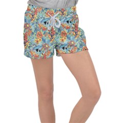 Butterfly And Flowers Velour Lounge Shorts by goljakoff