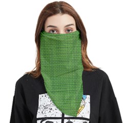 Green Knitting Face Covering Bandana (triangle) by goljakoff