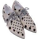 Large Black Polka Dots On Pale Grey - Pointed Oxford Shoes View3