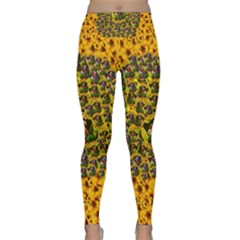 Lizards In Love In The Land Of Flowers Lightweight Velour Classic Yoga Leggings by pepitasart